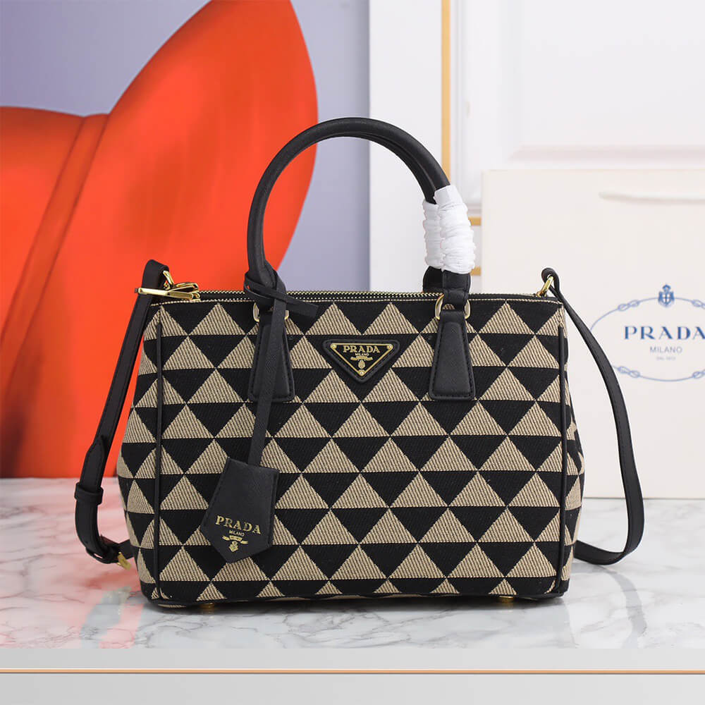 Small Prada Galleria Embroidered Fabric Bag - Replica Luxury Bags™