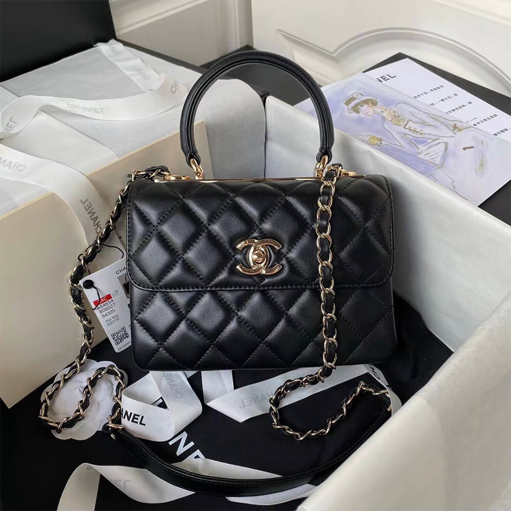 Chanel Mini Flap Bag with Top Handle - Replica Luxury Bags™