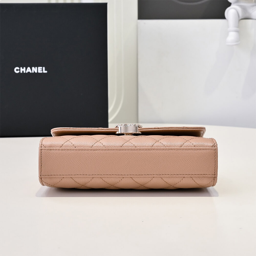 Chanel Flap Phone Holder Bag with Chain - Replica Luxury Bags™