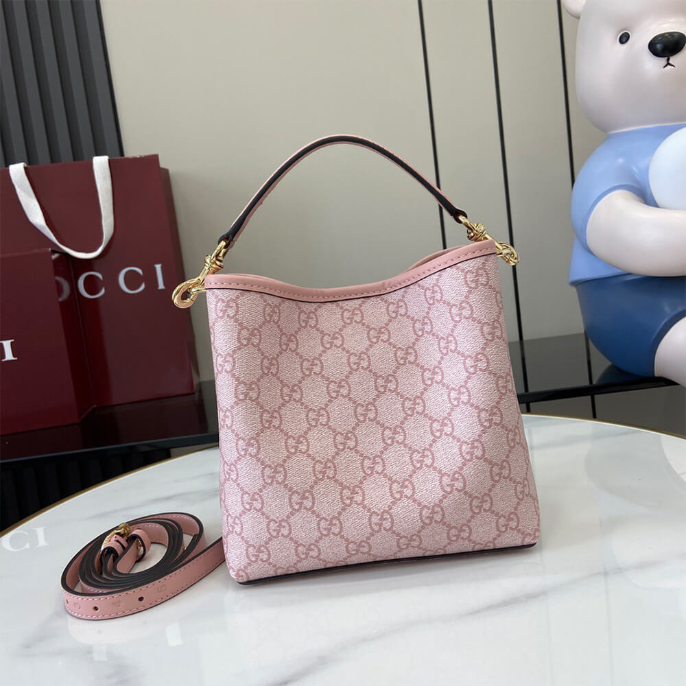 Gucci GG Emblem Mini Bucket Bag - Replica Luxury Bags™