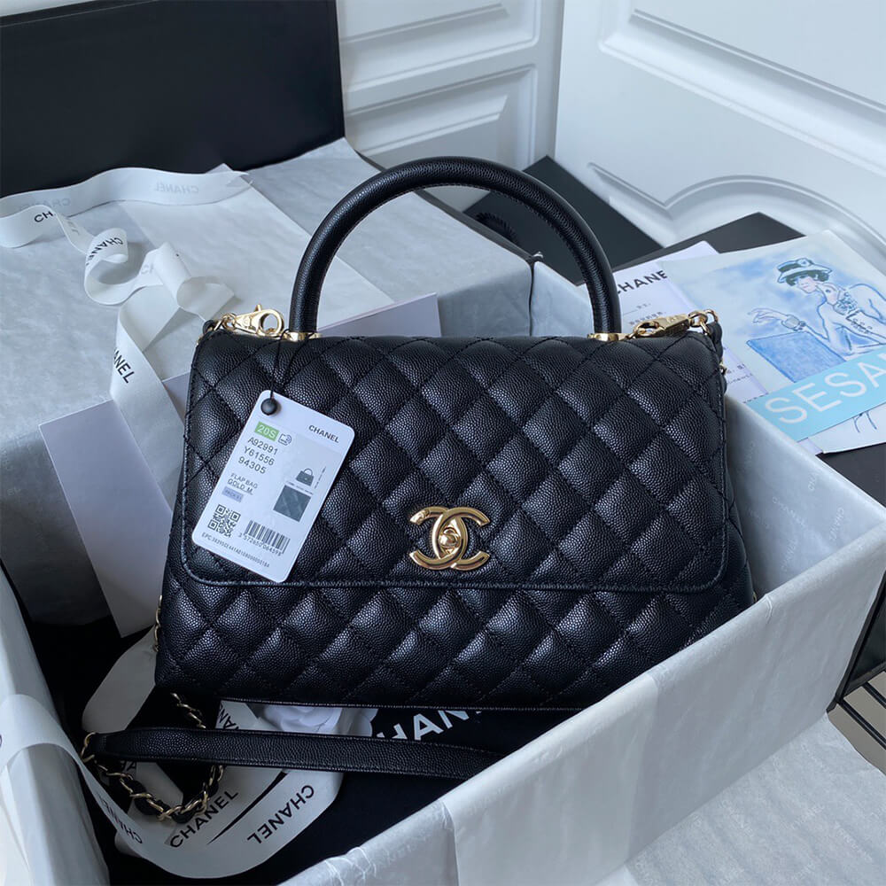 Chanel Large Flap Bag With Top Handle - Replica Luxury Bags™