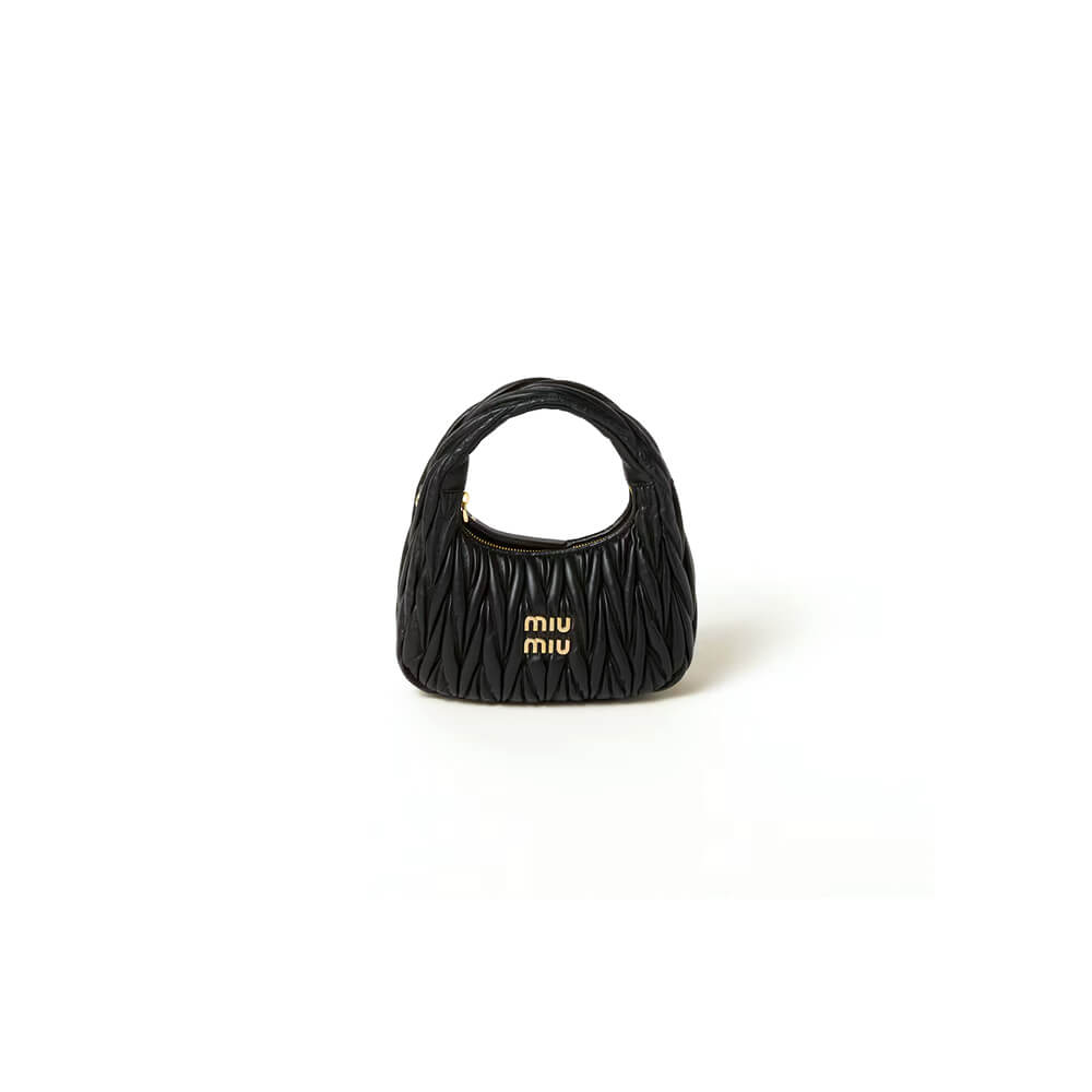 Miumiu Small Wander Matelasse Nappa Leather Hobo Bag - Replica Luxury Bags™