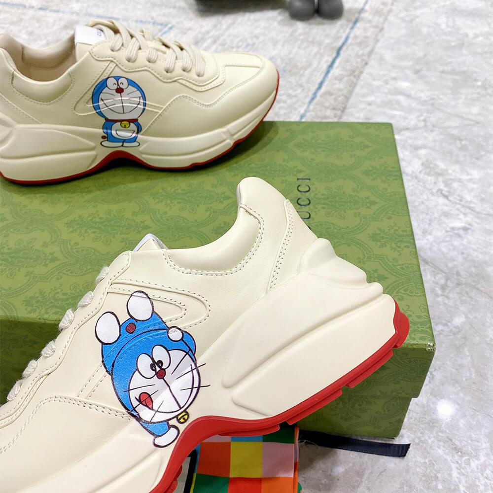 Doraemon x Gucci Rhyton Sneaker Shoes - Replica Luxury Bags™