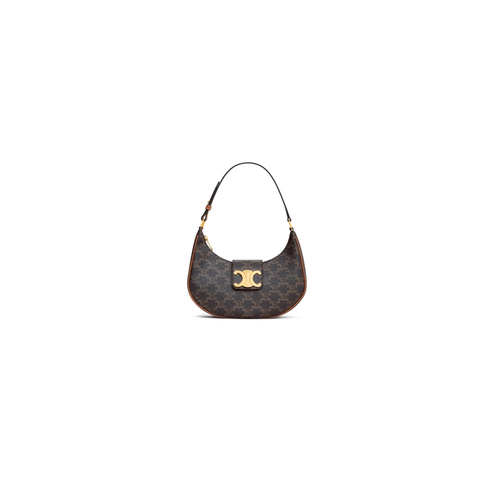 CELINE MEDIUM AVA TRIOMPHE BAG in Triomphe Canvas and calfskin - Replica Luxury Bags™