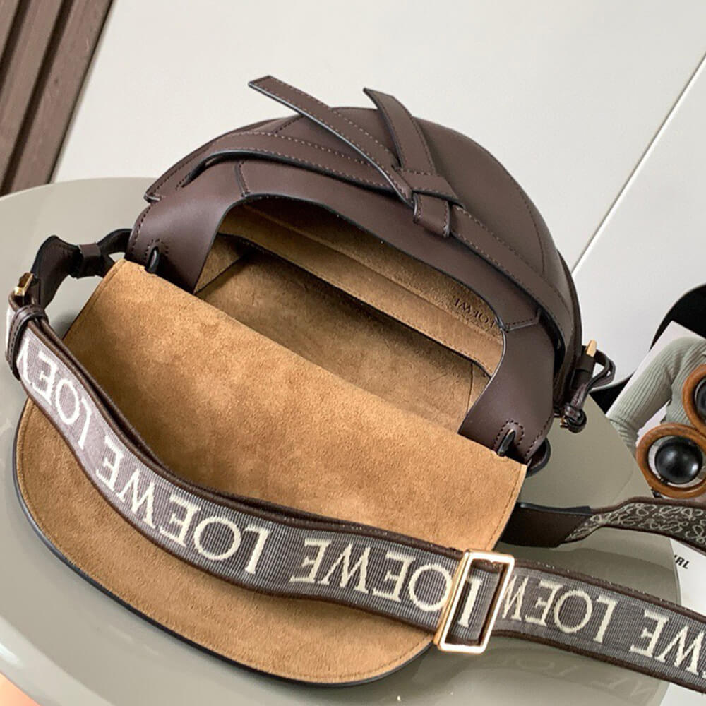 Loewe Small Gate Bag in Soft Calfskin and Jacquard - Replica Luxury Bags™