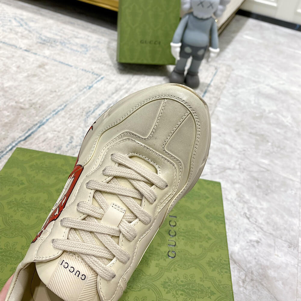 Gucci Rhyton sneaker with mouth print Shoes - Replica Luxury Bags™