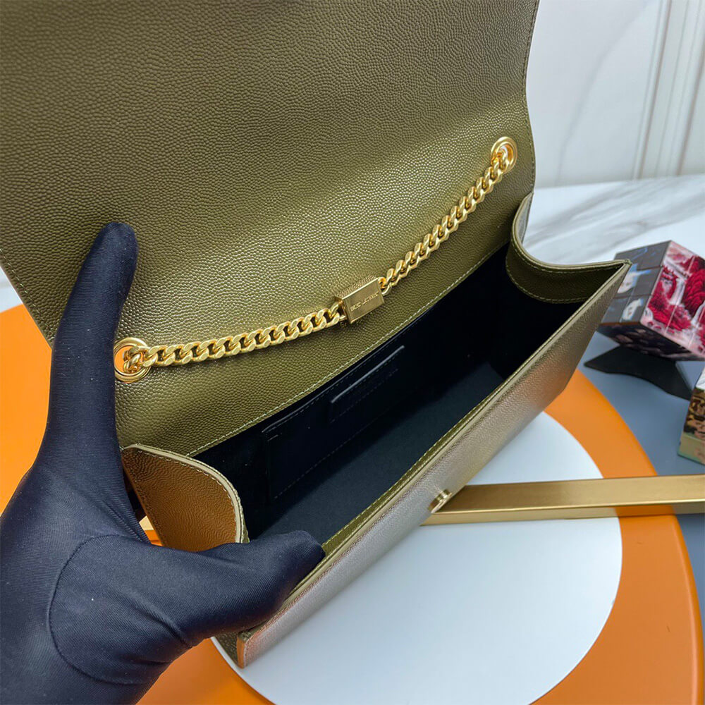 YSL Kate Medium Tassel Bag in Grain De Poudre Embossed Leather - Replica Luxury Bags™