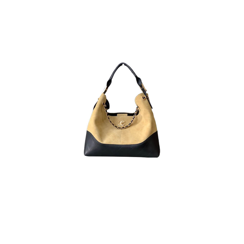 Chanel Hobo Bag on 25 Fashion Show in Black and Beige - Replica Luxury Bags™