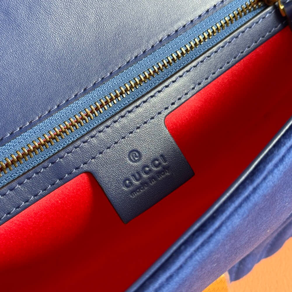 Gucci GG Velvet Small Marmont Shoulder Bag - Replica Luxury Bags™