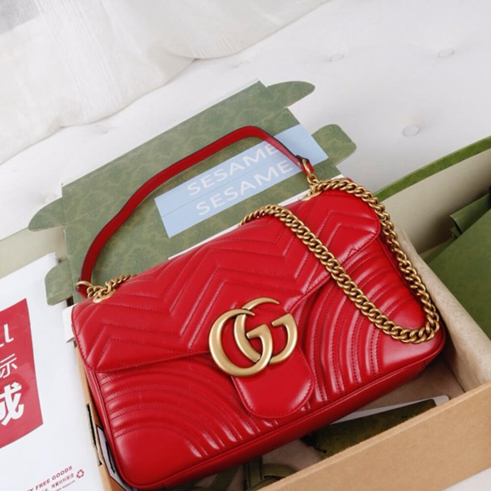 Gucci GG Marmont Medium Matelasse Shoulder Bag - Replica Luxury Bags™
