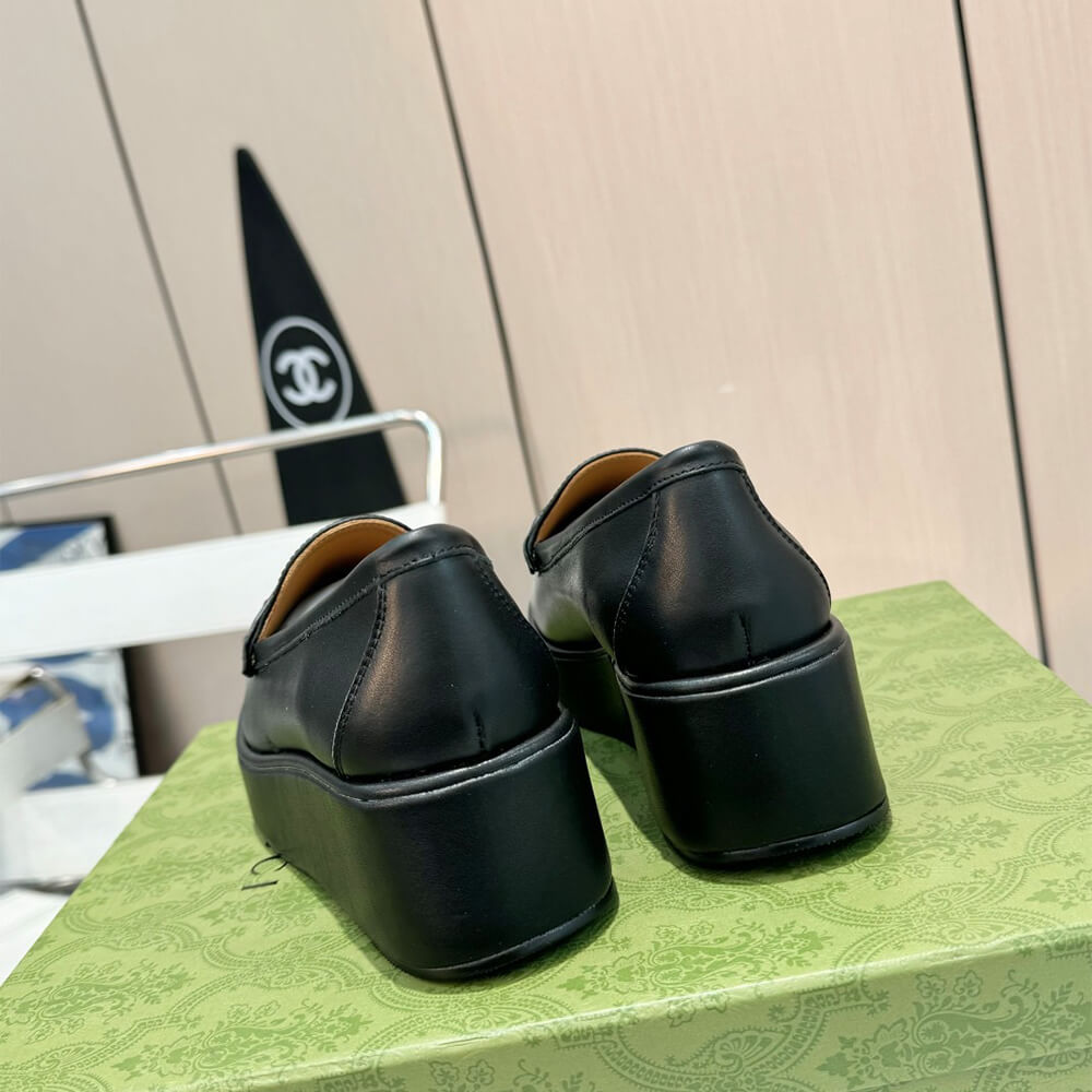Gucci Women s Horsebit wedge loafer Shoes - Replica Luxury Bags™