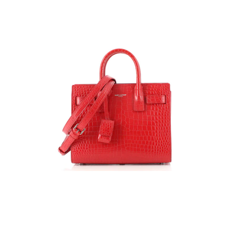 YSL Sac De Jour Baby Bag in Crocodile-Embossed - Replica Luxury Bags™