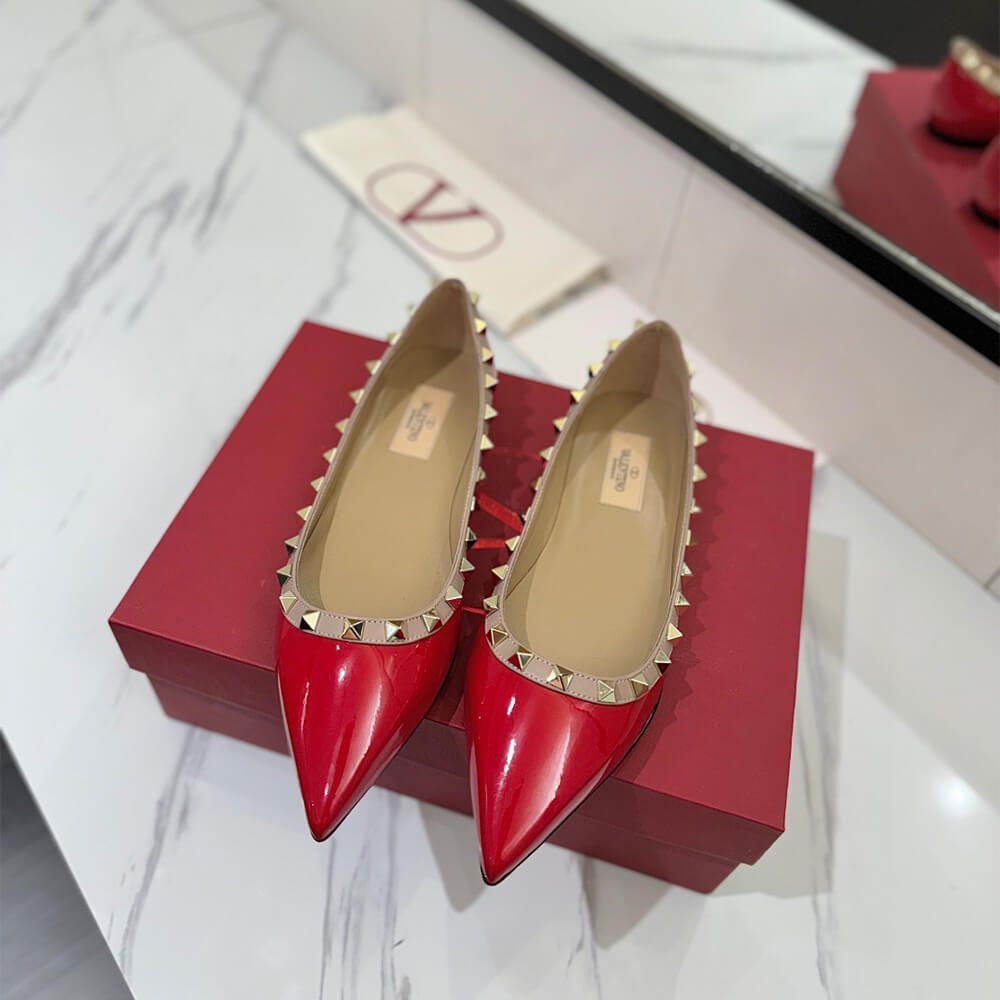 VALENTINO ROCKSTUD BALLET FLAT Shoes - Replica Luxury Bags™