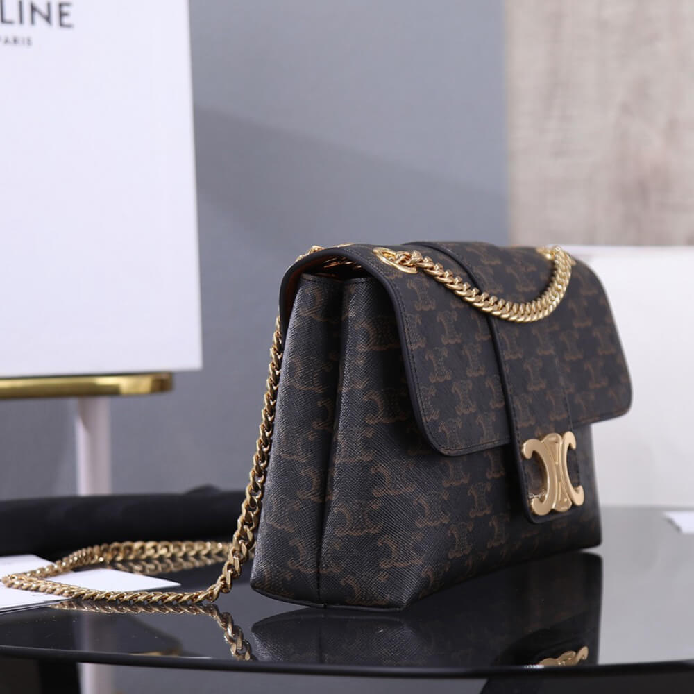Medium Celine Victoire Bag in Triomphe Canvas - Replica Luxury Bags™