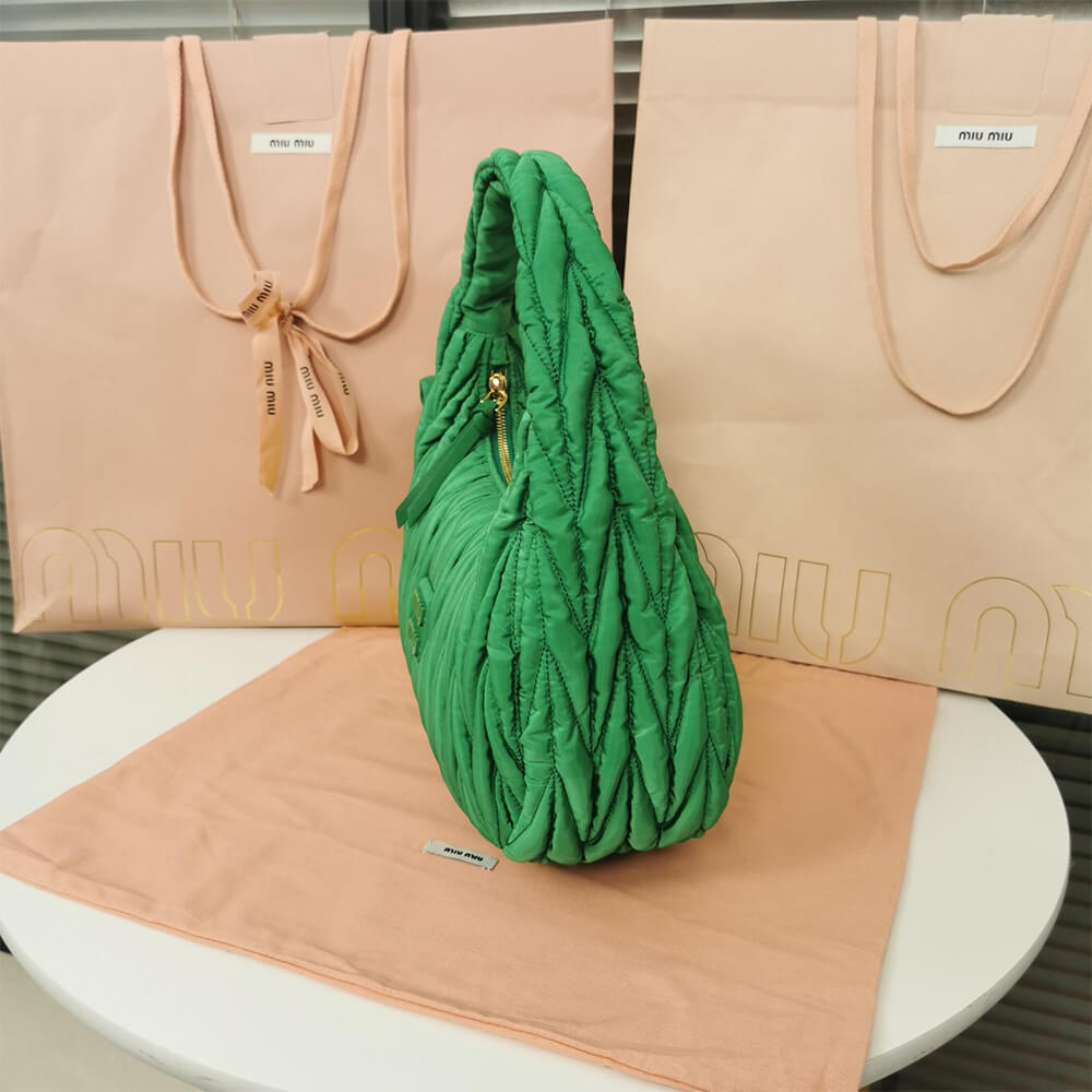 Miumiu Wander Matelasse Regenerated Nylon Hobo Bag - Replica Luxury Bags™