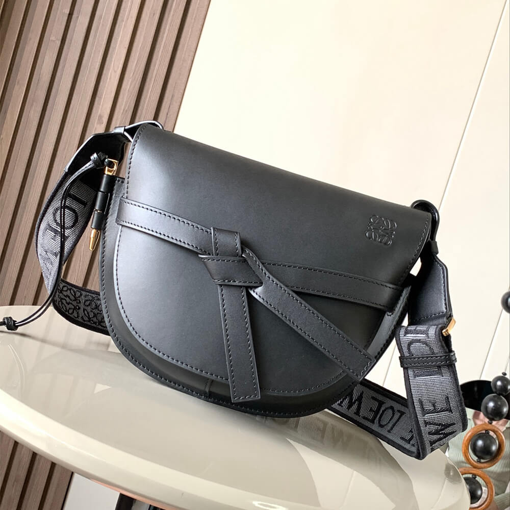 Loewe Small Gate bag in soft calfskin and jacquard - Replica Luxury Bags™