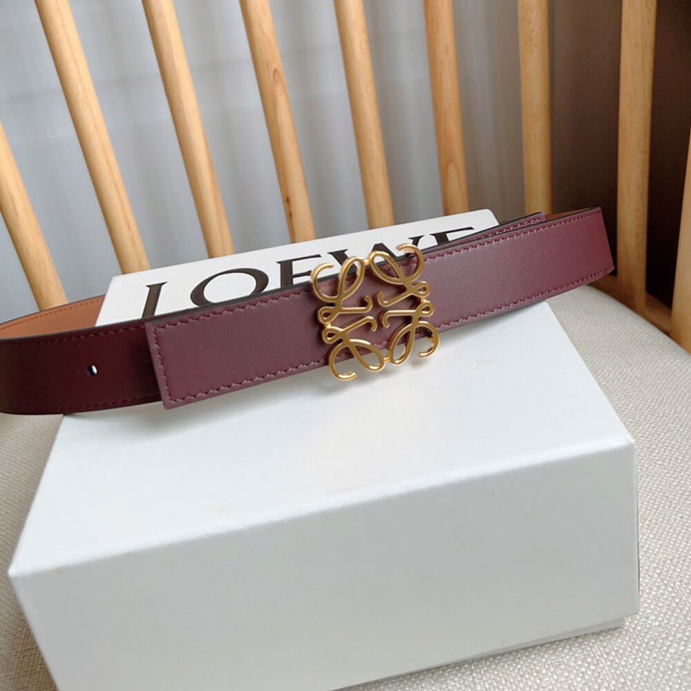 LOEWE Reversible Anagram belt in smooth calfskin 28mm - Replica Luxury Bags™