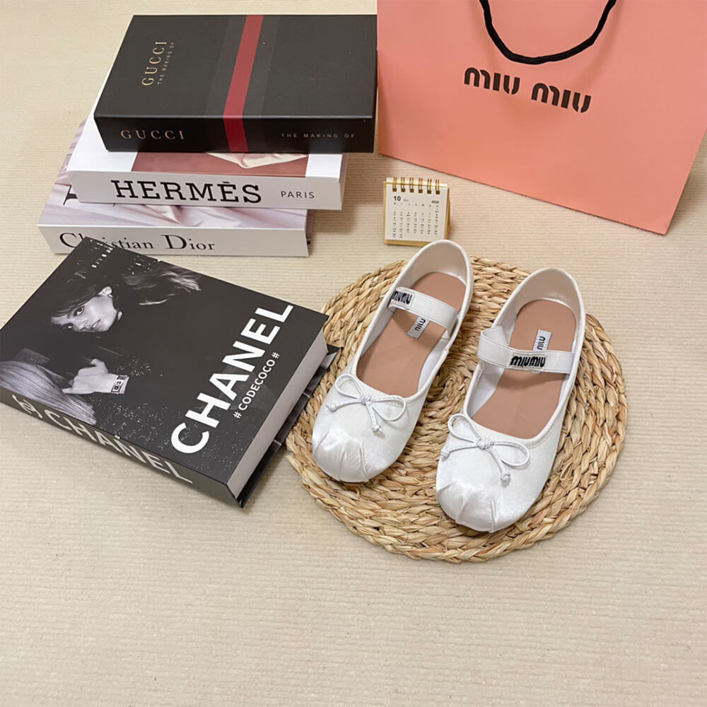 MiuMiu Satin ballerinas Shoes - Replica Luxury Bags™