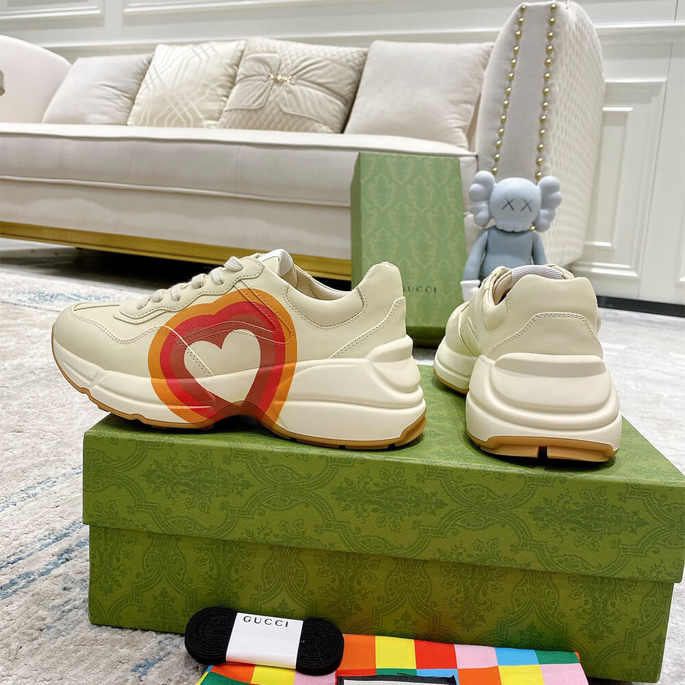 Gucci Heart Chunky Rhyton Sneaker Shoes - Replica Luxury Bags™