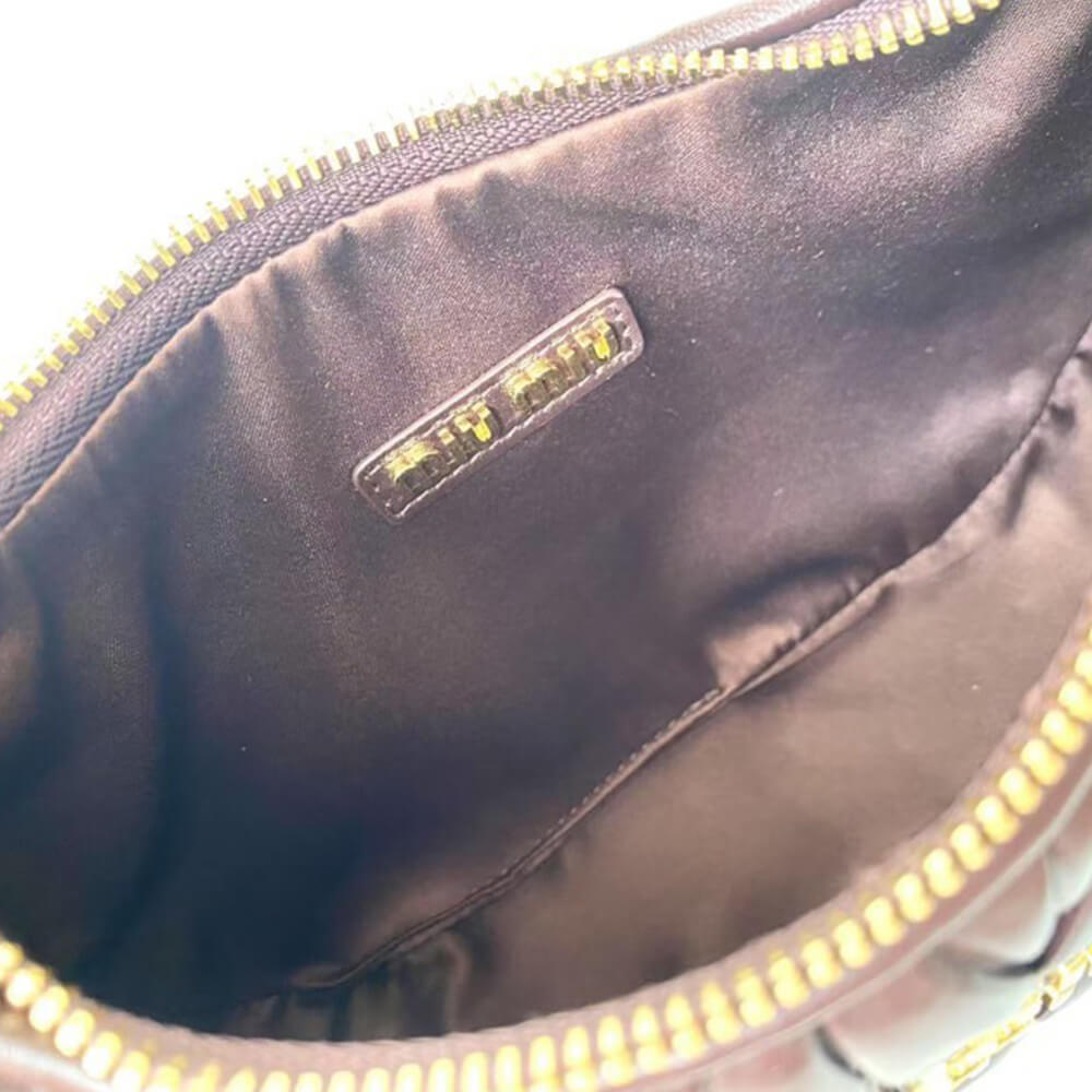 Miumiu Small Wander Matelasse Nappa Leather Hobo Bag - Replica Luxury Bags™