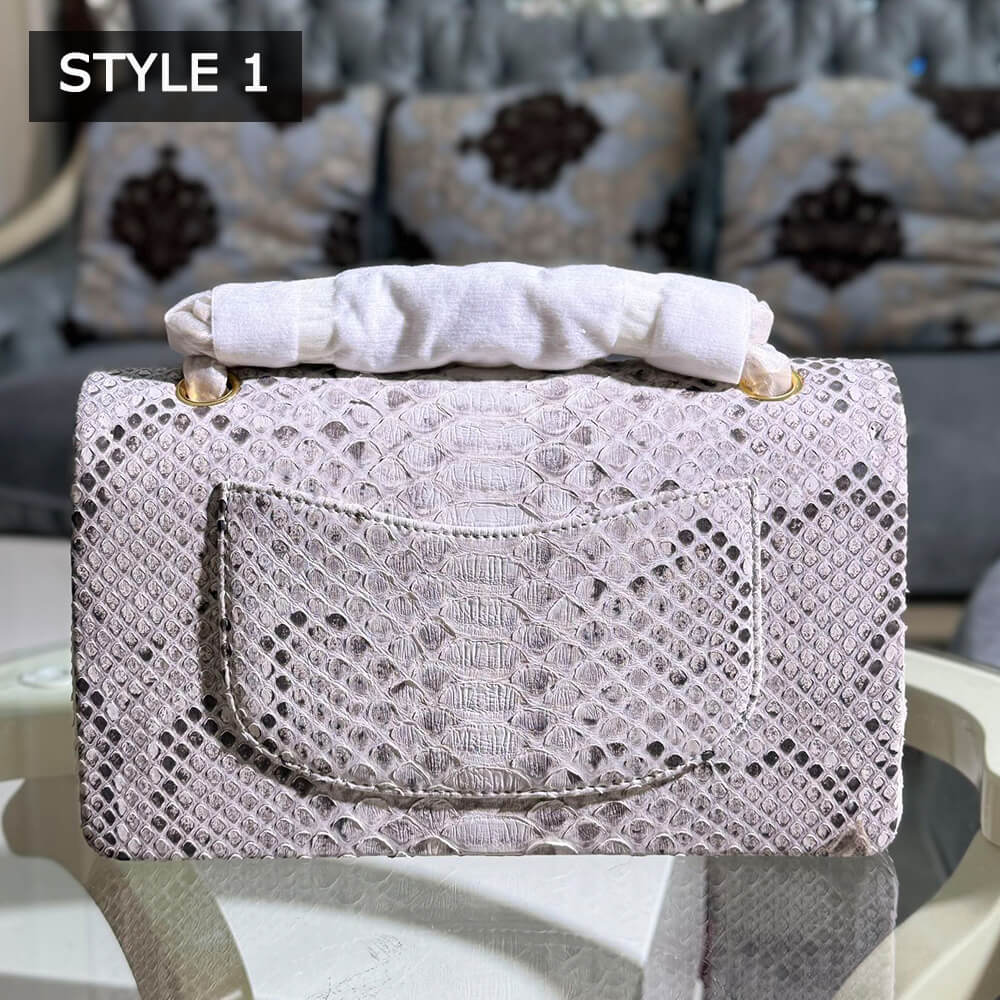Chanel Classic Flap Medium Bag in Python - Replica Luxury Bags™