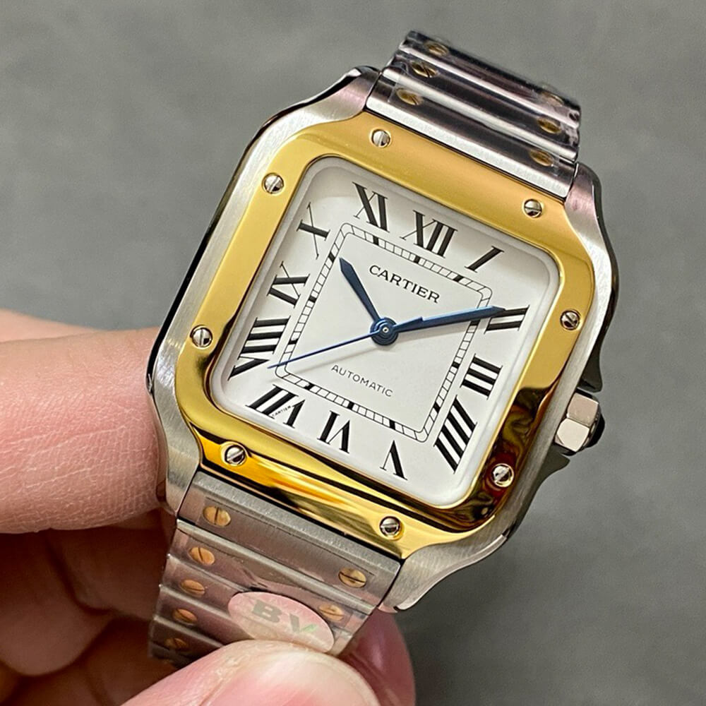 Cartier Medium Santos de Cartier watch - Replica Luxury Bags™