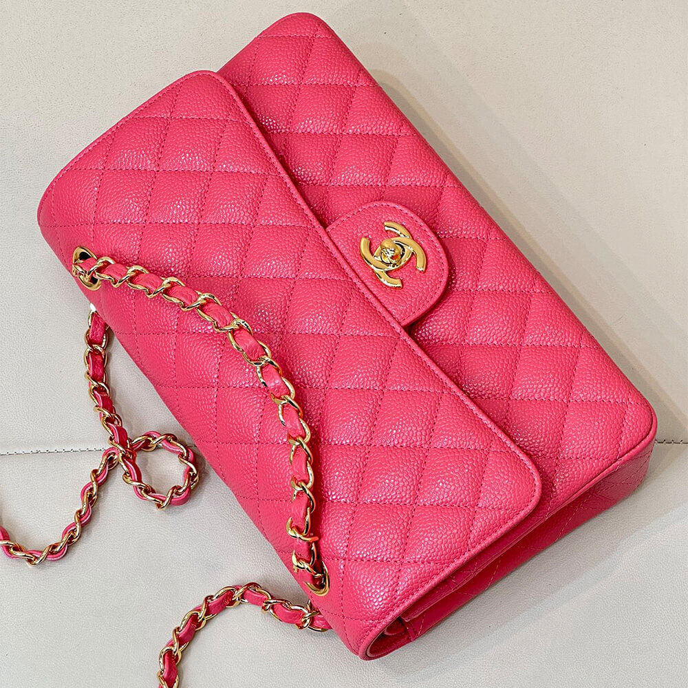 Chanel Classic 11.12 Handbag in Magenta - Replica Luxury Bags™