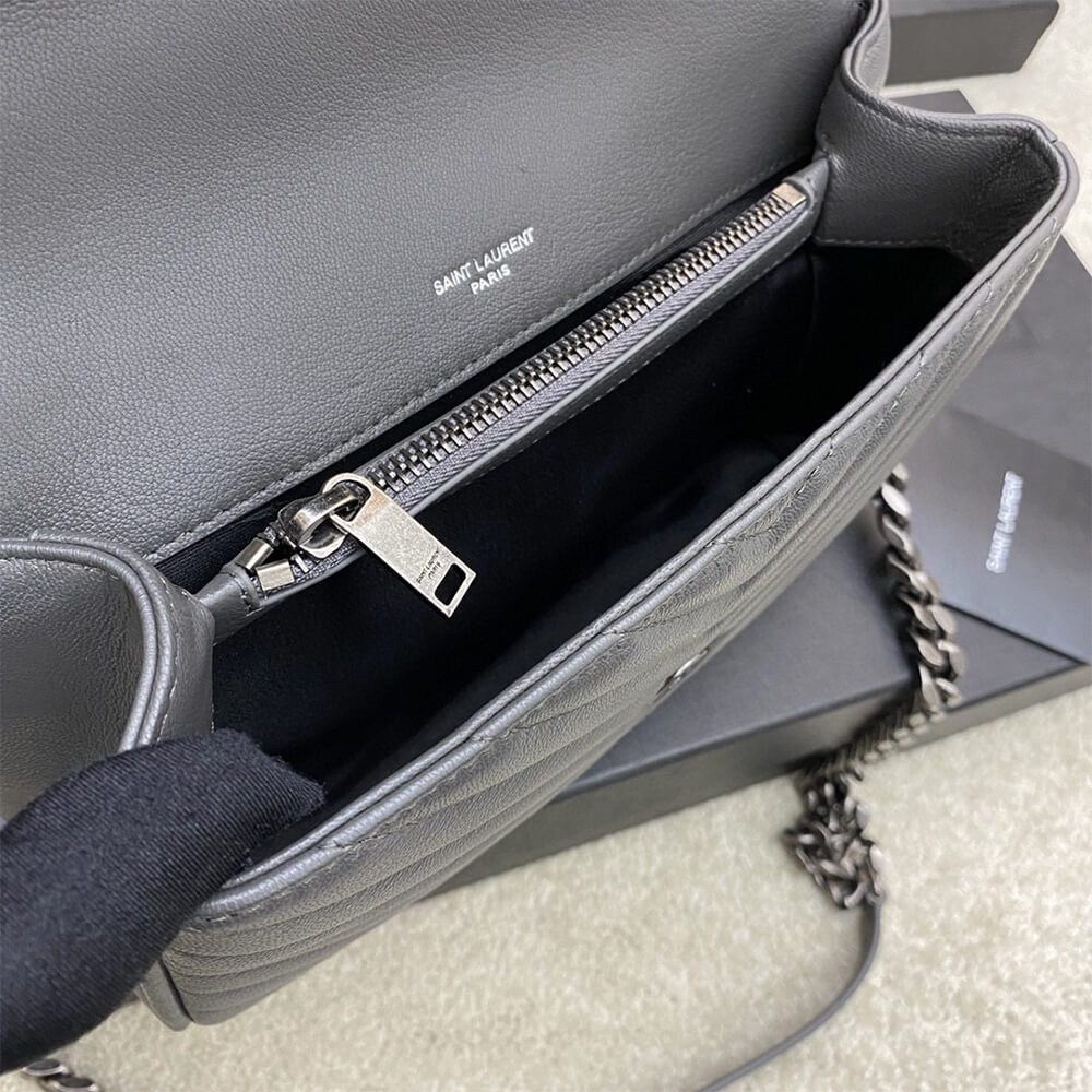 YSL College Medium Chain Bag in Quilted Leather - Replica Luxury Bags™