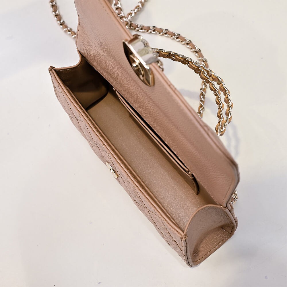 Chanel Flap Phone Holder Bag with Chain - Replica Luxury Bags™