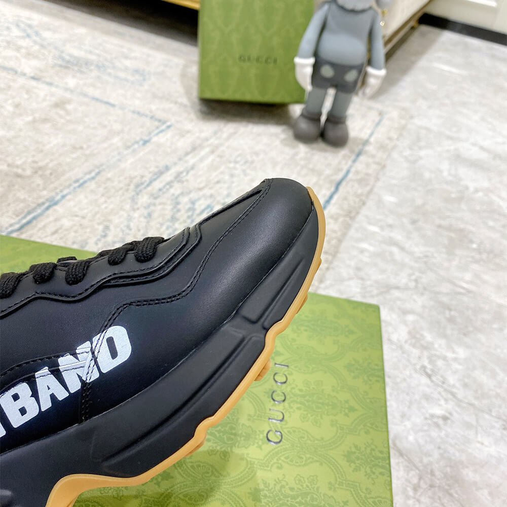 Gucci Rhyton  Gucci Band Black  Sneaker Shoes - Replica Luxury Bags™