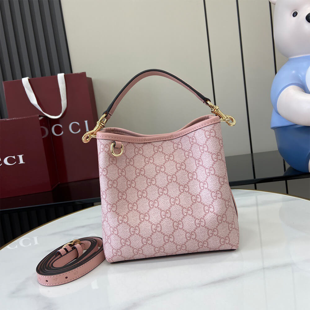 Gucci GG Emblem Mini Bucket Bag - Replica Luxury Bags™