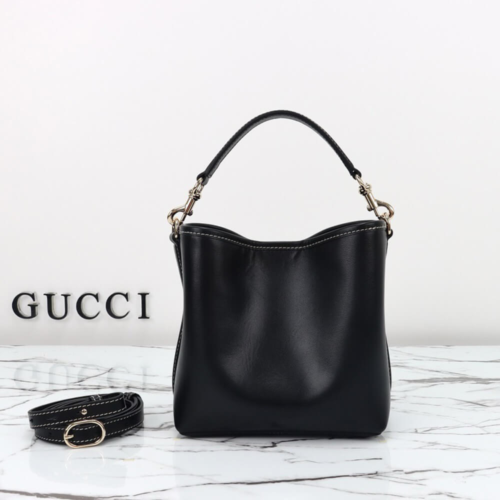 Gucci GG Emblem Mini Bucket Bag - Replica Luxury Bags™