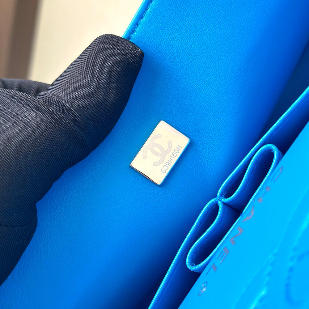 Chanel Classic Flap Handbag in Green and Blue - Replica Luxury Bags™