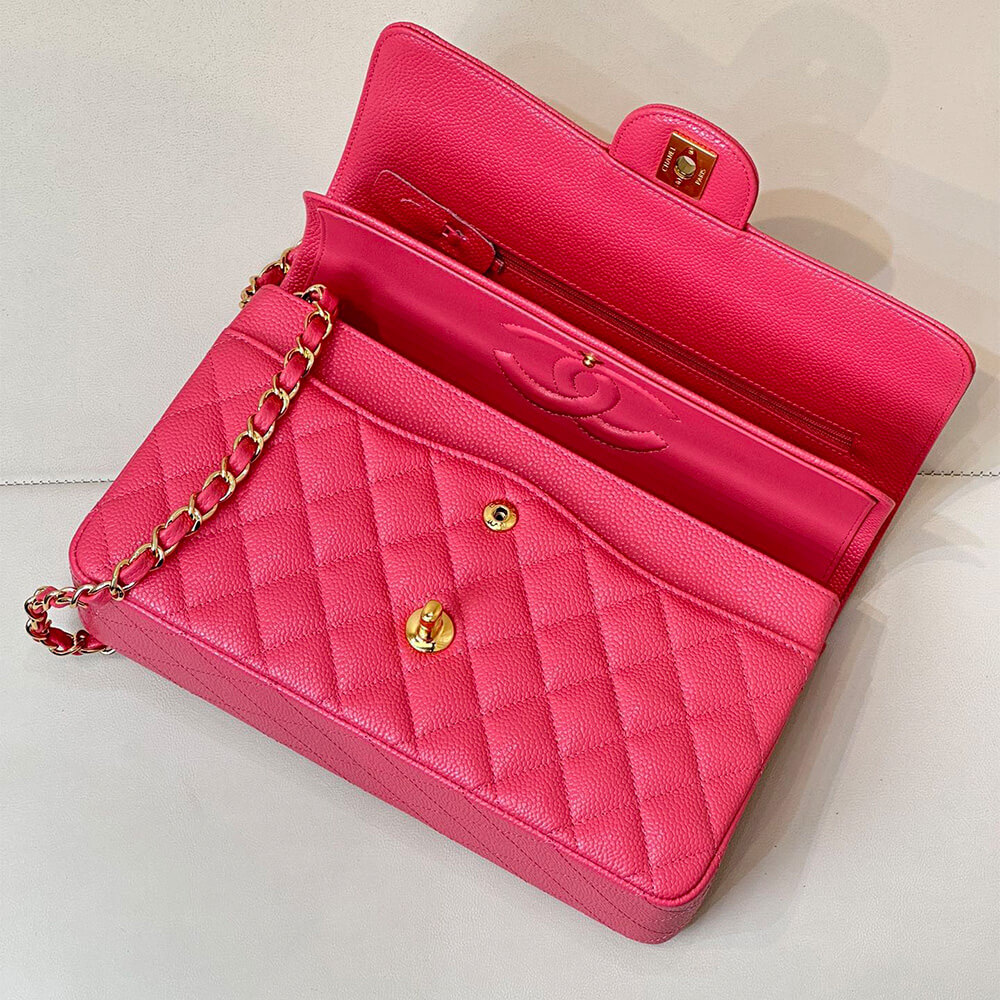 Chanel Classic 11.12 Handbag in Magenta - Replica Luxury Bags™