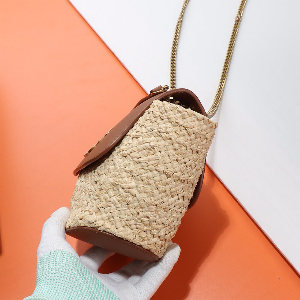 YSL Mini Manon Bag in Raffia - Replica Luxury Bags™