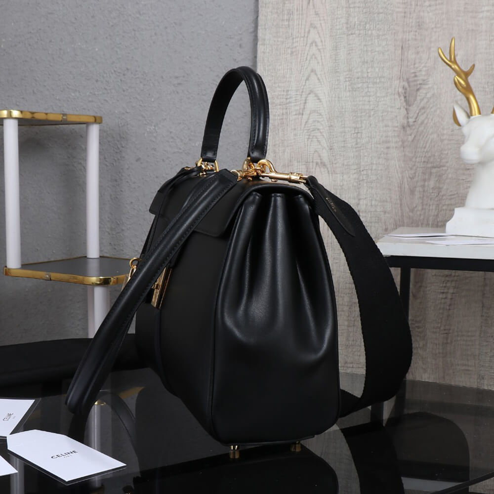 Celine Classique 16 Bag in Satinated Calfskin - Replica Luxury Bags™