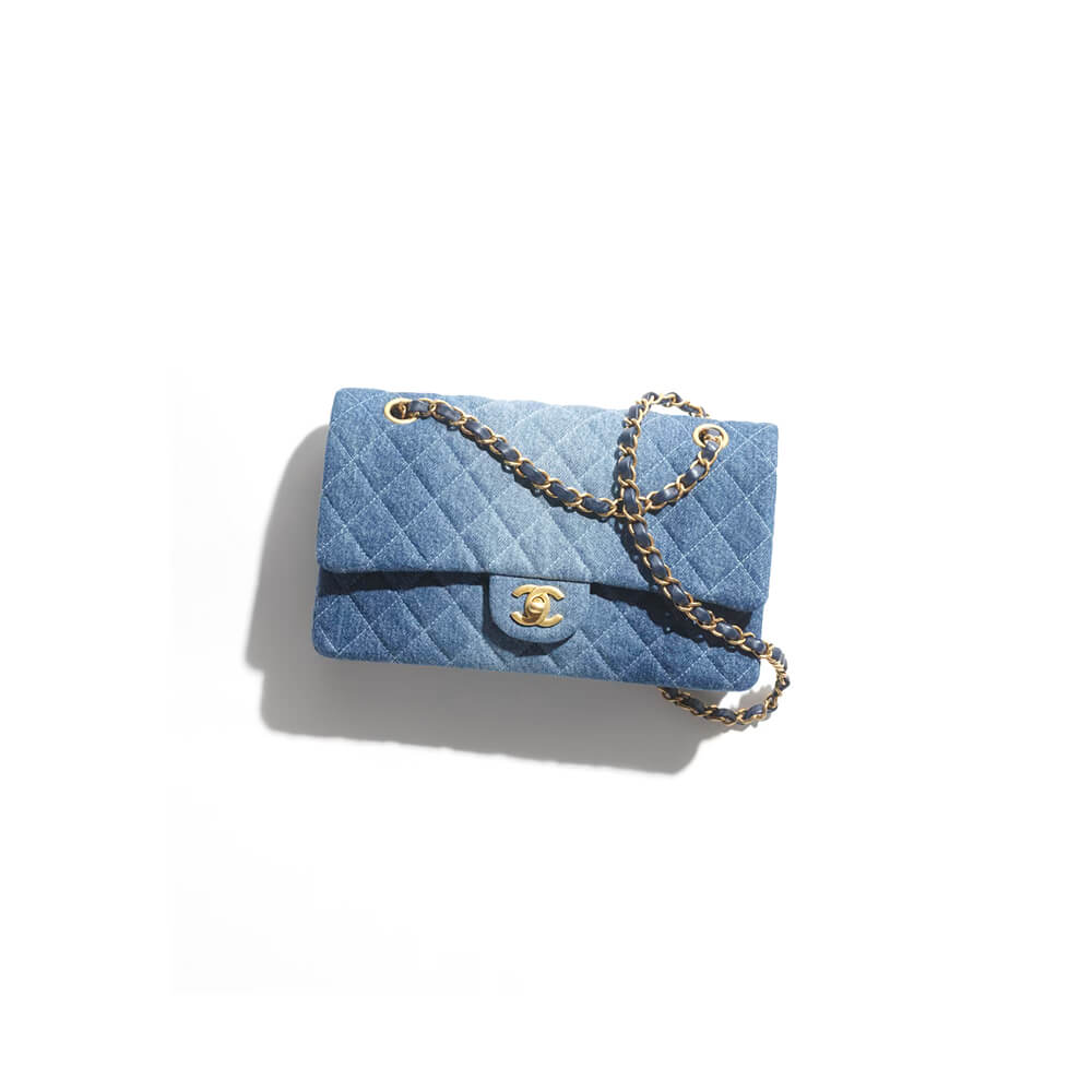 Chanel Classic 11.12 Handbag in Vintage Denim - Replica Luxury Bags™