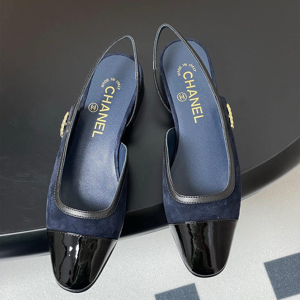 Chanel Diamond Buckle Slingbacks Shoes - Replica Luxury Bags™