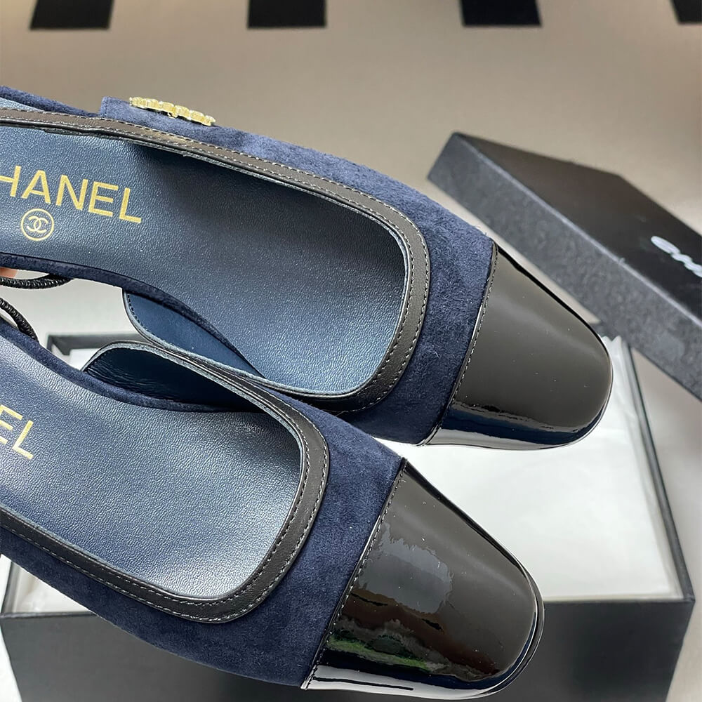 Chanel Diamond Buckle Slingbacks Shoes - Replica Luxury Bags™