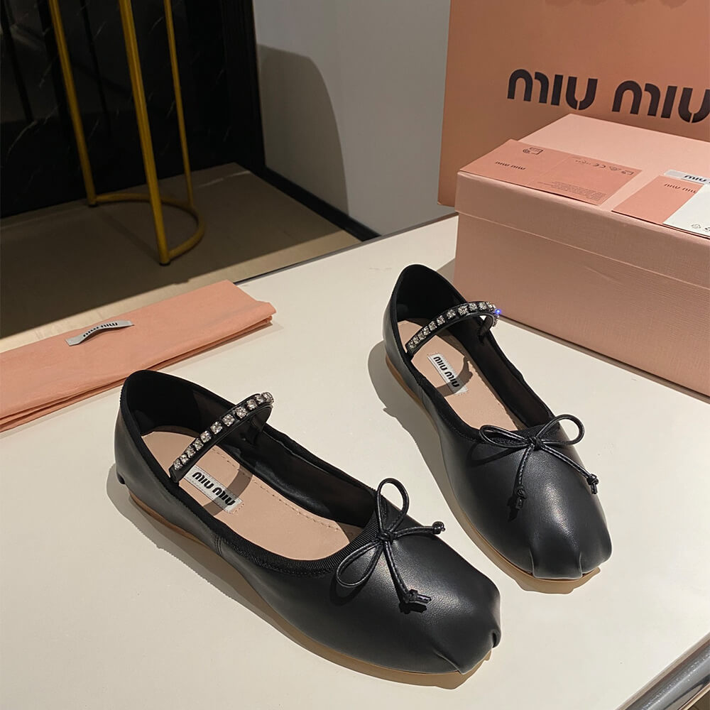 MiuMiu Leather ballerinas Shoes - Replica Luxury Bags™