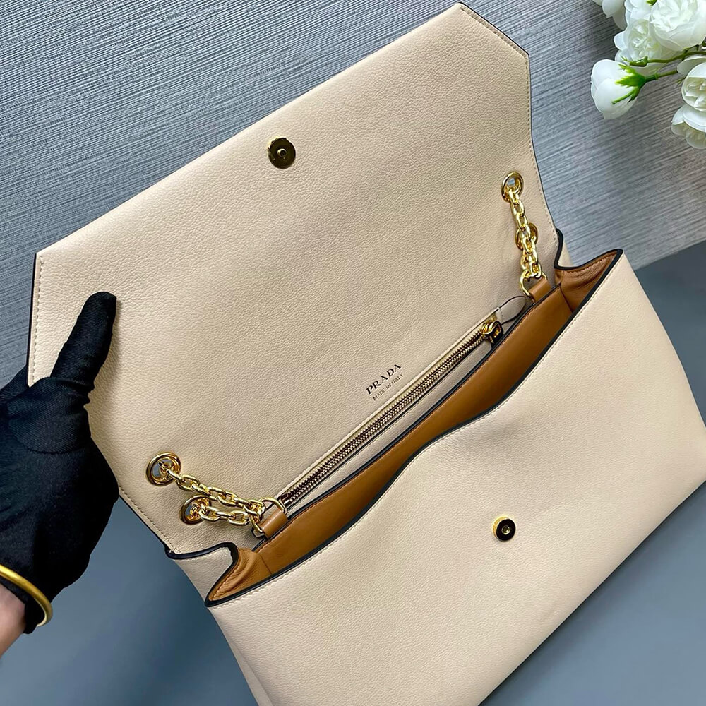 Prada Medium Leather Shoulder Bag - Replica Luxury Bags™