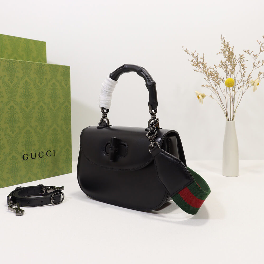 Gucci Bamboo 1947 Medium Top Handle Bag - Replica Luxury Bags™