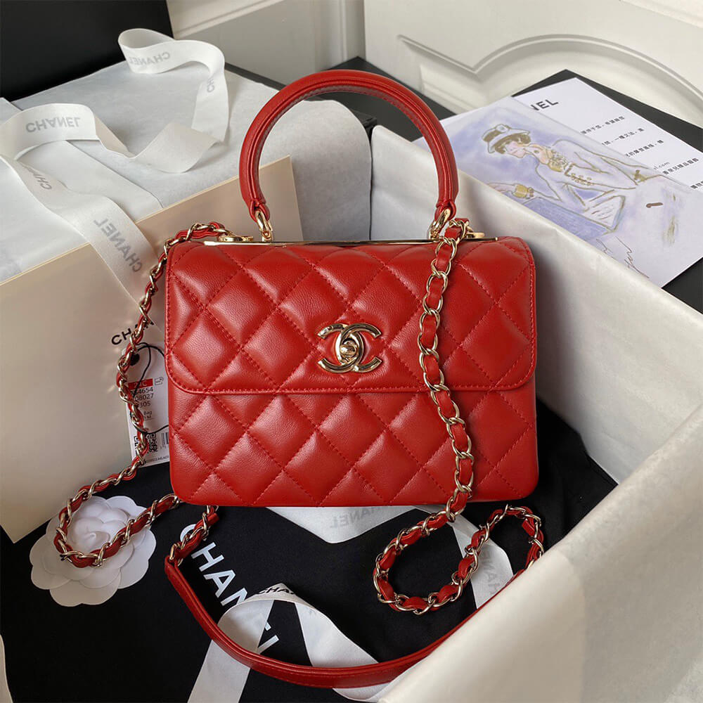 Chanel Mini Flap Bag with Top Handle - Replica Luxury Bags™