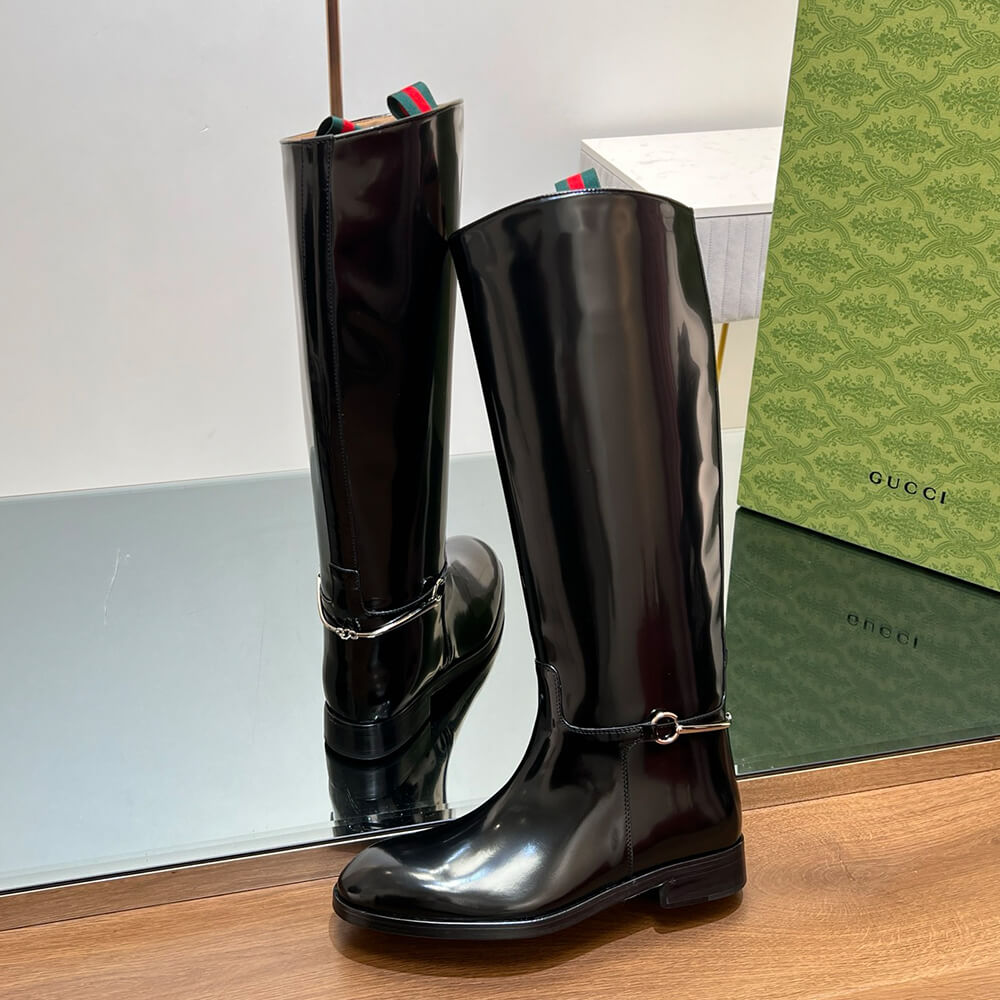 Gucci Women s slim Horsebit boot Shoes - Replica Luxury Bags™