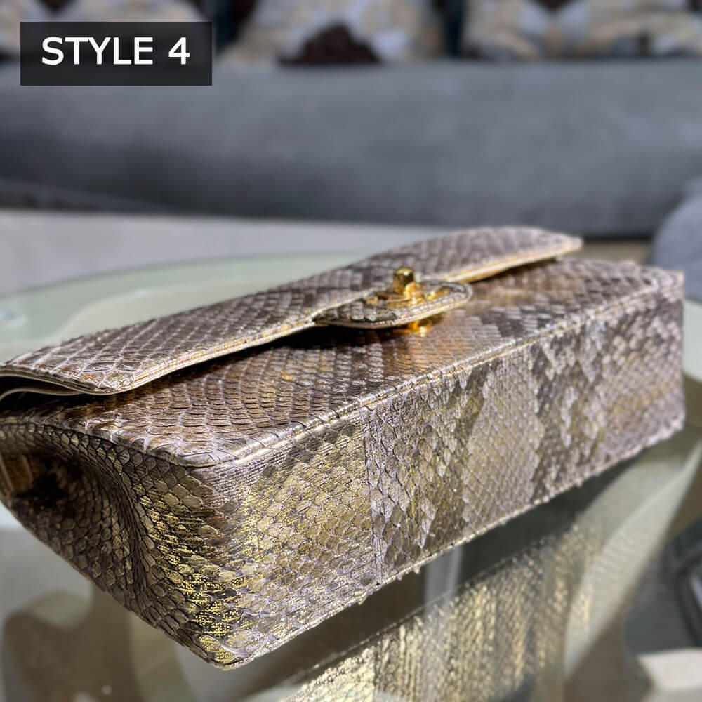 Chanel Classic Flap Medium Bag in Python - Replica Luxury Bags™