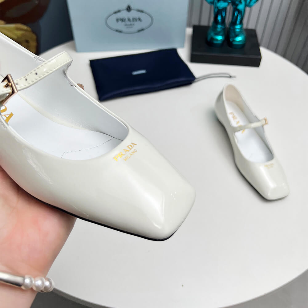 Prada Patent Leather Mary Jane Ballerinas Shoes - Replica Luxury Bags™