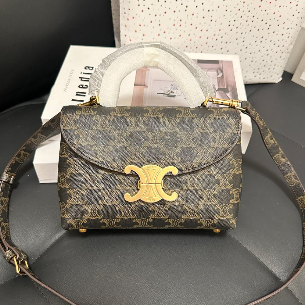 Celine Teen Nino Bag in Triomphe Canvas - Replica Luxury Bags™