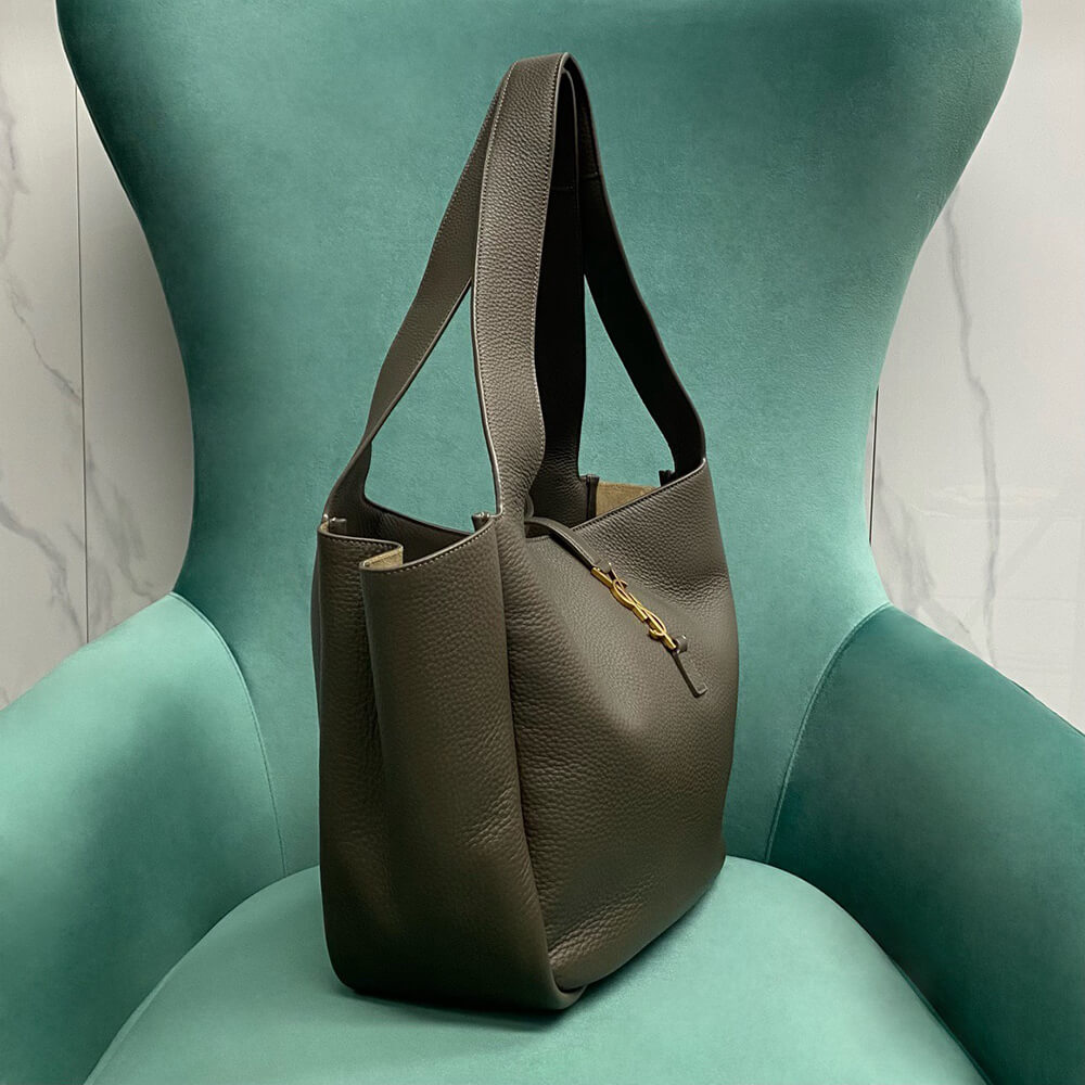 YSL LE 5 A 7 Bea Bag in Grained Leather - Replica Luxury Bags™