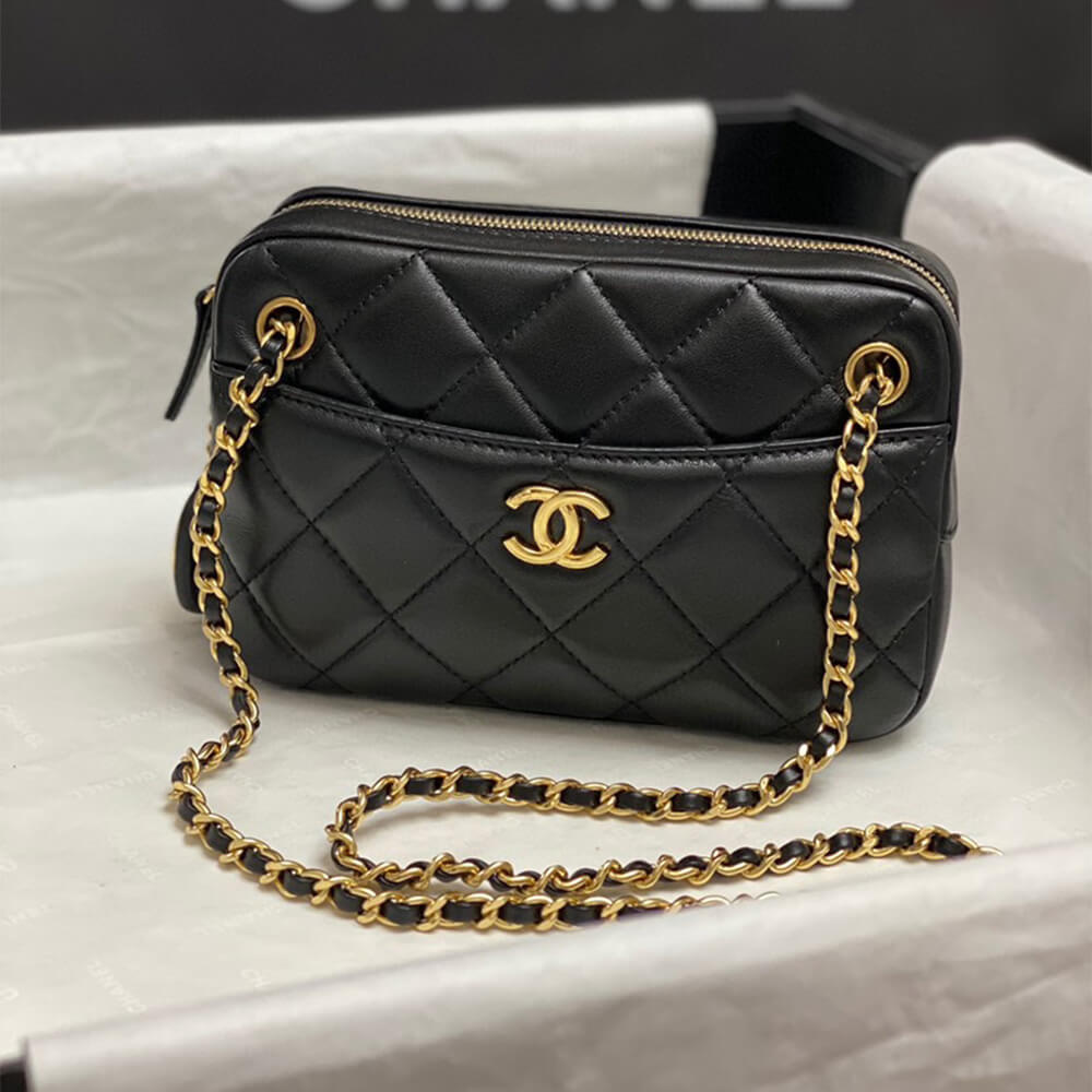 Chanel Mini Camera Case Bag in Black - Replica Luxury Bags™