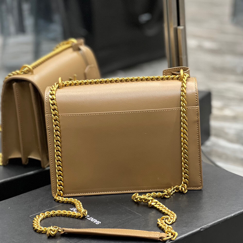 YSL Sunset Medium Chain Bag In Smooth Leather - Replica Luxury Bags™